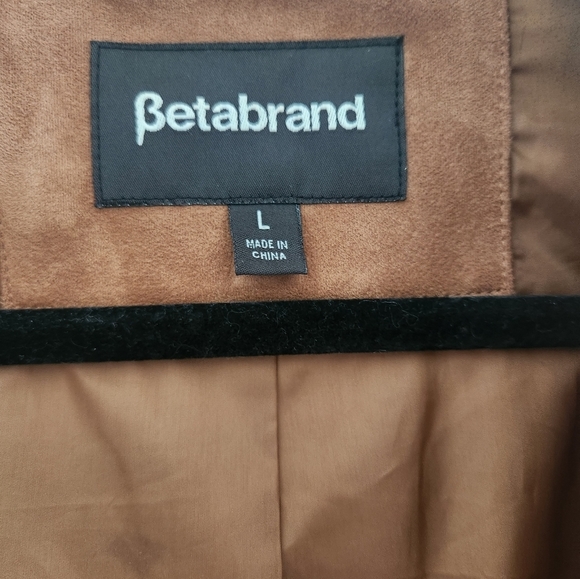 Betabrand Women’s Vegan-Suede Moto Jacket Large - Picture 2 of 7